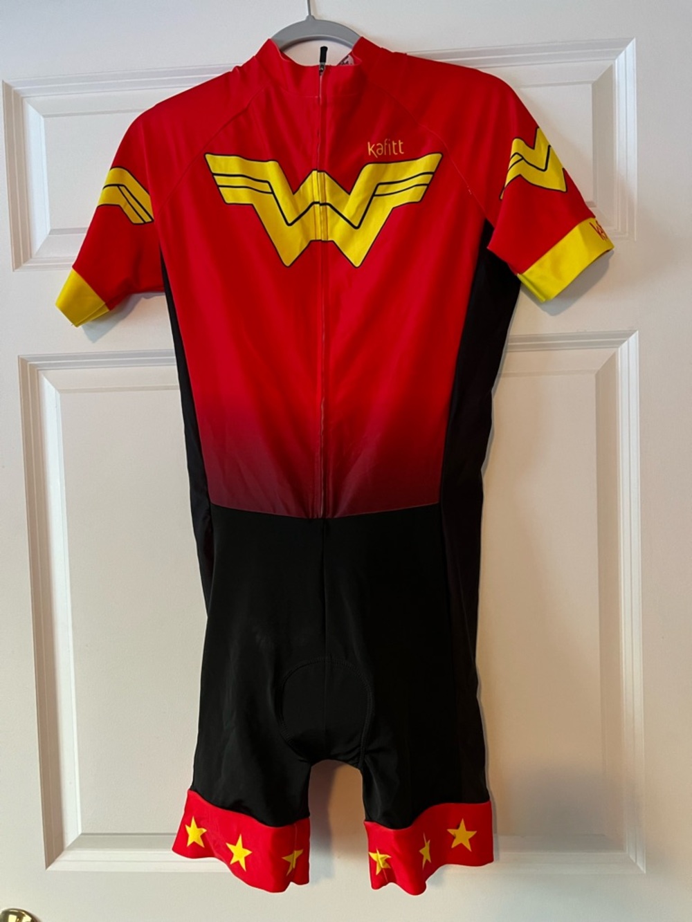 Women’s Red & Black Wonder Woman Inspired Triathlon Suit